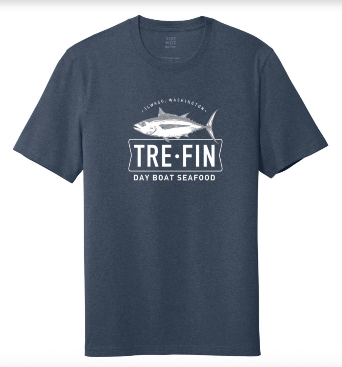 Day Boat Seafood Logo Short-Sleeve Tee in navy, charcoal grey or white