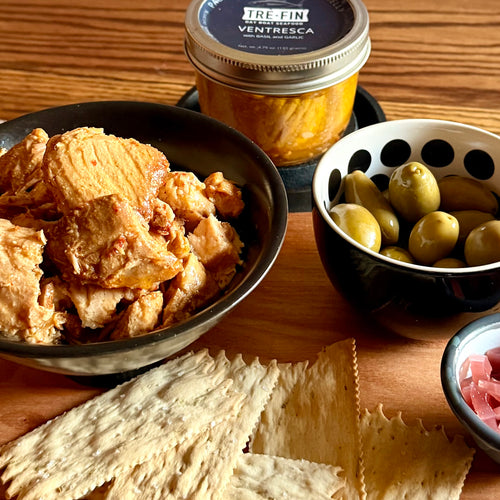 Albacore tuna belly preserved in Oregon olive oil