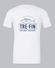 Load image into Gallery viewer, Day Boat Seafood Logo Short-Sleeve Tee in white or dark grey