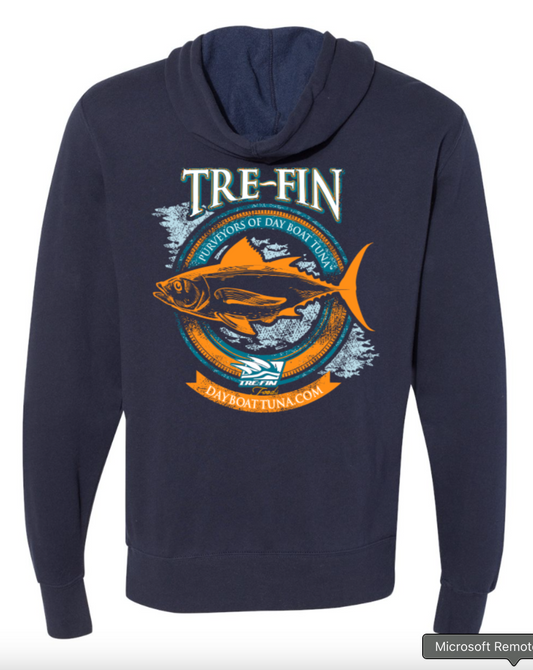 Heritage Logo Hooded Pullover Sweatshirt in Navy