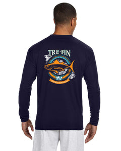 Men's Heritage Logo Cooling Performance Long-Sleeve T-Shirt in Navy