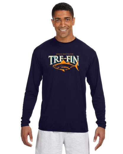 Heritage Logo Cooling Performance Long-Sleeve Tee in Navy