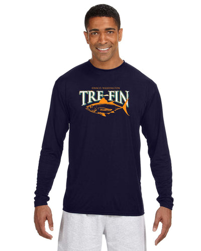 Heritage Logo Cooling Performance Long-Sleeve Tee in Navy